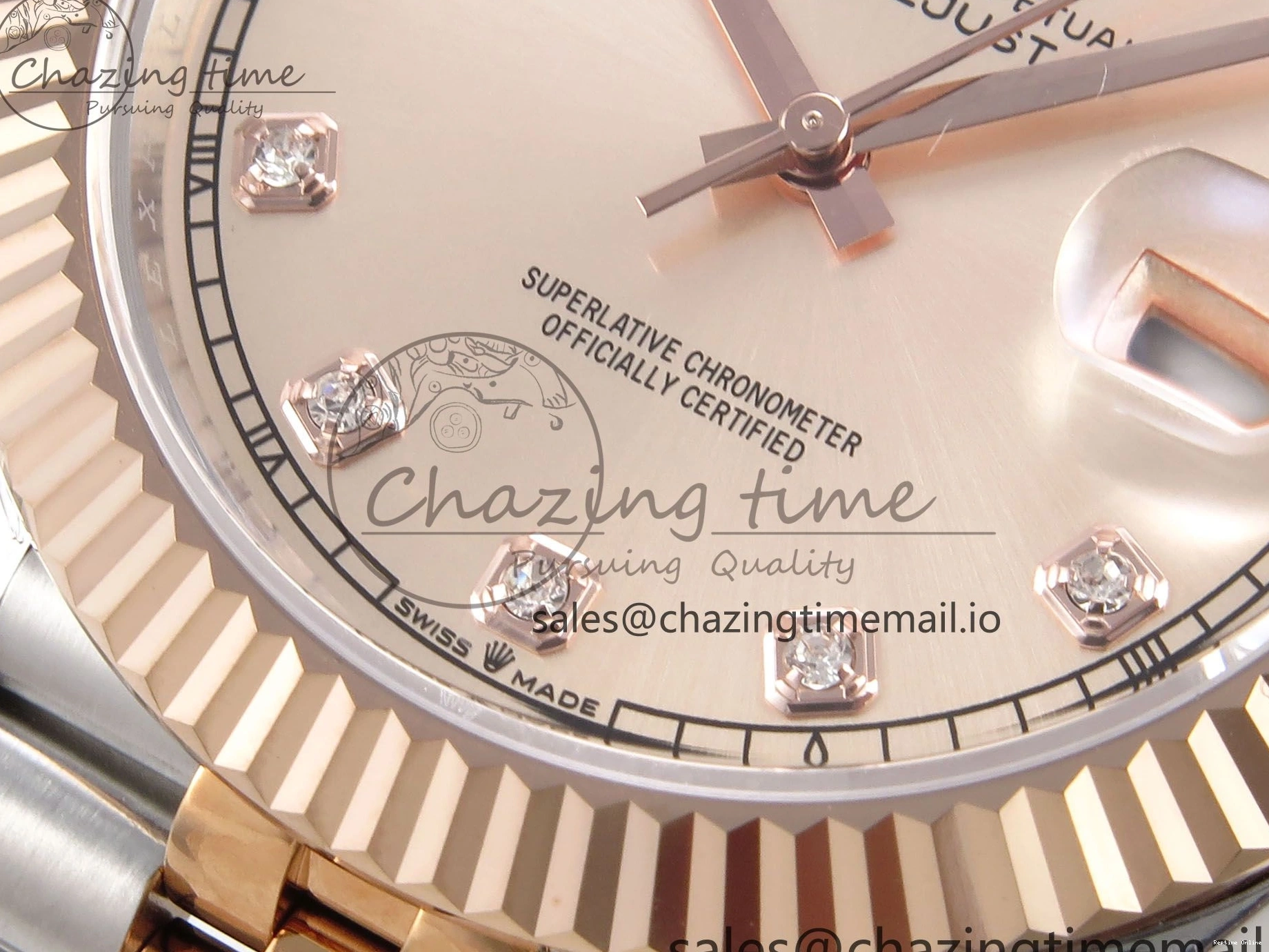 0208 DateJust 41 126331 EWEF Best Edition RG Diamonds Dial on SS RG Jubilee Bracelet A UrbanChic 999